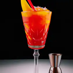 Une image de Cocktail Mango-Gingembre Fantaisie : la boisson parfaite pour une soirée entre amis !