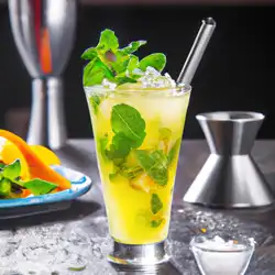Une image de Le cocktail Mangue-Mint Spritzer, un must-have pour les soirées d'été 🌞🍹
