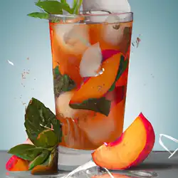 Une image de Onirique Peachy : le cocktail qui te fera planer ! - image générée par IA (DALL-E)