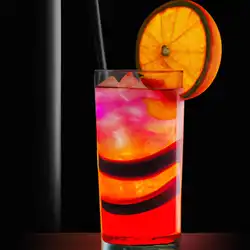 Une image de Mes soirées d'été avec le Vodka Sunrise 🌅🍹 - image générée par IA (DALL-E)