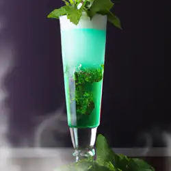 Une image de Le Sparkle de Menthe : le cocktail qui va t'envoyer en l'air ! - image générée par IA (DALL-E)