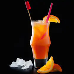 Une image de Soleil d'été : le cocktail qui te fera voir la vie en orange - image générée par IA (DALL-E)