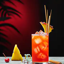Une image de Cocktail d'été rafraîchissant : Le Soleil de Ginghambre ☀️🍍