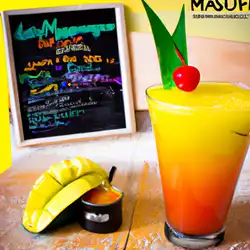 Une image du cocktail Le Mangue explosif - image générée par IA (DALL-E)