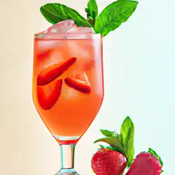 Une image de Cocktail Fraise et Menthe Secrète : Rafraîchissant et Surprenant !