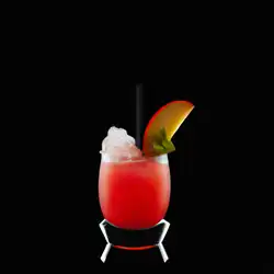 Une image de Cocktail Pomme Fraisette, le mix fruité parfait pour l'été ! - image générée par IA (DALL-E)