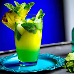 Une image de Cocktail Menthe-Ananas-Citronnade, le cocktail parfait pour les soirées d'été !