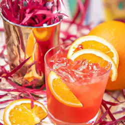 Une image de Le Cocktail Pomme & Orange : Une vraie claque en bouche ! - image générée par IA (DALL-E)
