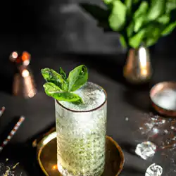 Une image de Cocktail Sucre de Canne Fizz : parfait pour les soirées entre amis ! - image générée par IA (DALL-E)