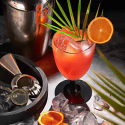 Une image de La Fougue Tropicale: Un Cocktail qui va vous faire voir la Vie en Orange!