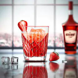 Une image de 🍓🥃 Sensation Fraisette : le cocktail qui va te faire craquer ! - image générée par IA (DALL-E)