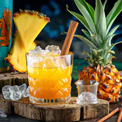 Une image du cocktail Le secret du Pirate : L'histoire du Nectar des Caraïbes - image générée par IA (DALL-E)