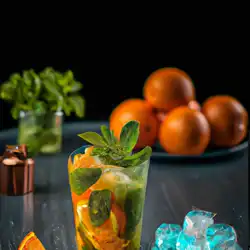 Une image de Une explosion d'orange et de menthe dans votre verre ! - image générée par IA (DALL-E)