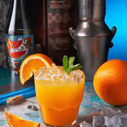 Une image du cocktail Le Tigre à l'Orange : Relevez le défi !  - image générée par IA (DALL-E)