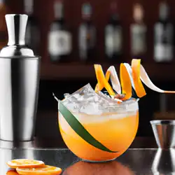 Une image de L'Histoire Derrière le Cocktail Sanctuaire de Pomme et d'Orange - image générée par IA (DALL-E)
