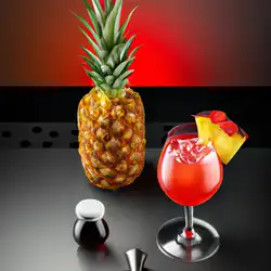 Une image de `Une recette cocktail festive : L'Éclat de Grenadine - image générée par IA (DALL-E)