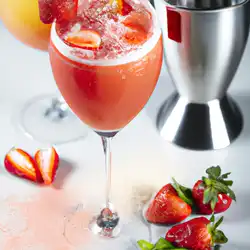 Une image de L'Aurore Fruitée - Le Cocktail Idéal Pour Une Soirée D'Été - image générée par IA (DALL-E)