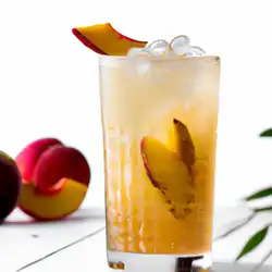 Une image de Le Peach Ginger Fizz, mon nouveau cocktail préféré ! - image générée par IA (DALL-E)