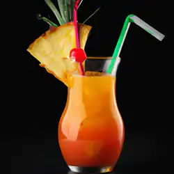 Une image de Cocktail Tropical Sunrise, un mélange de saveurs exotiques à tester absolument 🌅🍹🌴