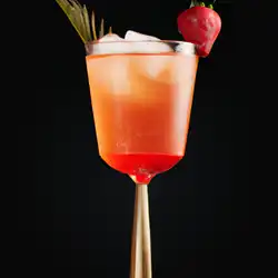 Une image de L'émergence de la célèbre boisson Fraise Sauvage - image générée par IA (DALL-E)