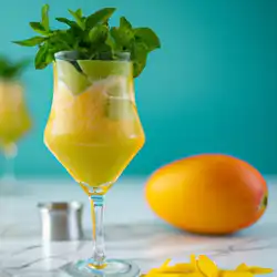 Une image de 🍹Mango Mint Surprise🍹 - image générée par IA (DALL-E)