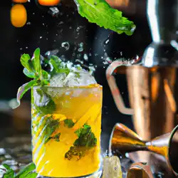 Une image de Cocktail Mango Mint Magic: la touche fruitée et rafraîchissante - image générée par IA (DALL-E)
