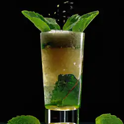 Une image de Le cocktail qui te fait voir la vie en vert : Menta Cola-Champagne