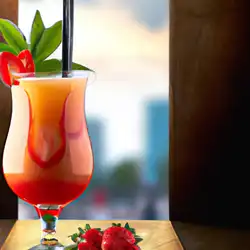 Une image de Cocktail Fraise-Tropicale : le cocktail parfait pour un barbecue d'été !