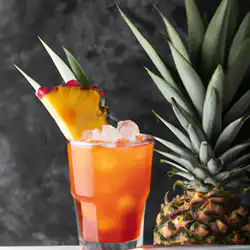 Une image de Cocktail Tequila-Campari au Red Bull, Jus d'Ananas et Orange : le mix parfait pour vos soirées ! - image générée par IA (DALL-E)