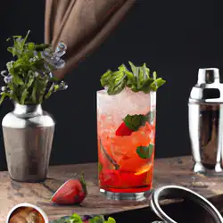 Une image de Le Fraise-Menthe Fizz : Le Cocktail Qui Réveillera Tes Papilles