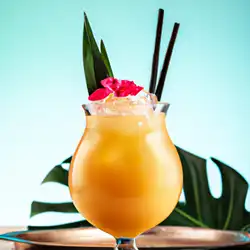 Une image de Cocktail tropical pour un sunset parfait 🌅🍹