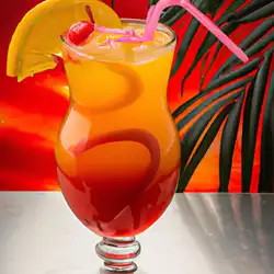 Une image de Le cocktail qui donne la banane: le Tropical Sunrise